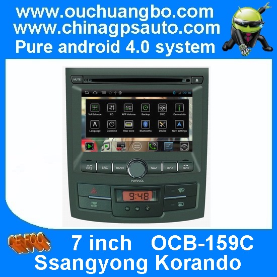 Ouchuangbo Ssangyong Kororando S150 Platform Android 4.0 DVD Player GPS Navi Radio MP3 EQ