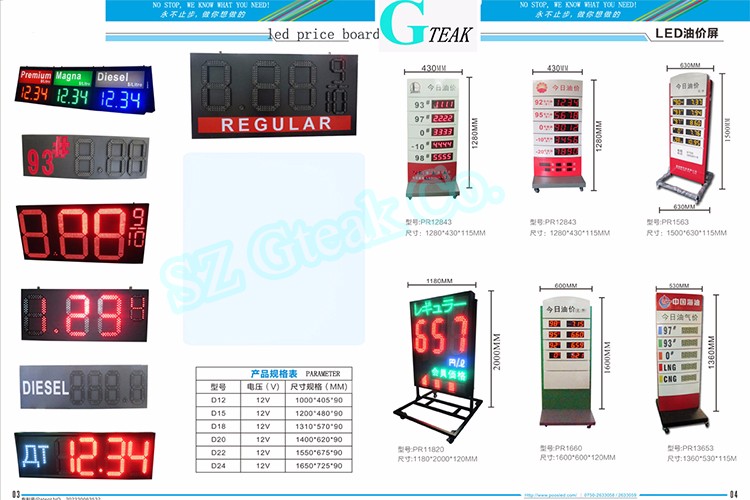 customized large 7 segment led display 5 digits