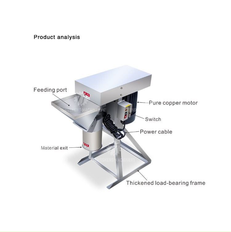 Silvery Single Tube Capsicum Potato Masher Machine , Ginger And Garlic Paste Making Machine