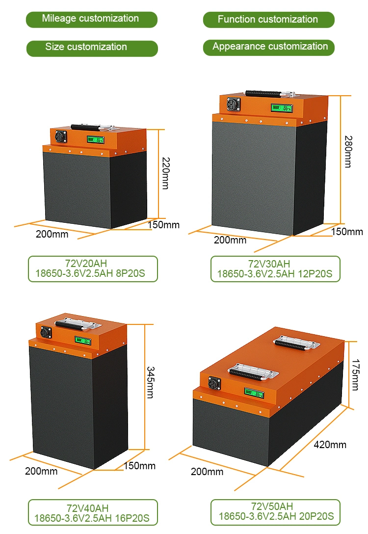 Cts Cusomized 70V 60V 30ah 35ah 40ah Power Lithium Battery for Electric Motorcycle, Lithium Ion Battery Rechargeable