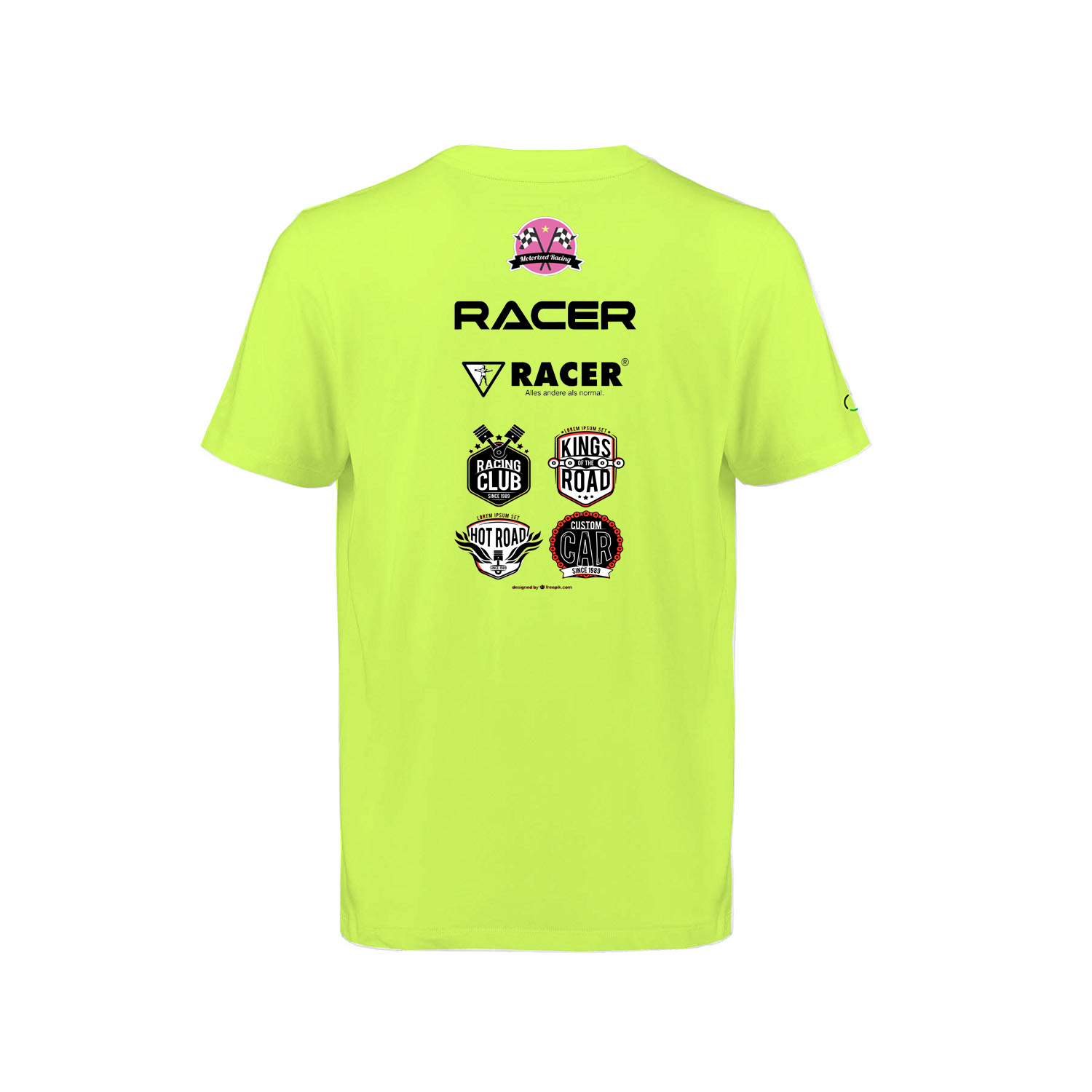 Unisex Cotton Embroidery Motorcycle Racing Auto Plain Heavyweight Blank T Shirt