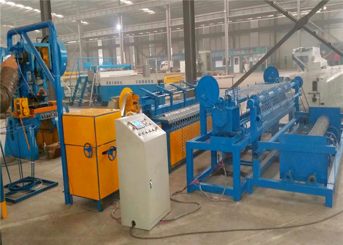 Blue Color Single Wire Chain Link Fencing Making Machine Fully Automatic