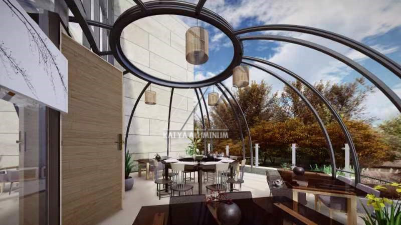 Transparent Garden Glass House Large Aluminum Profiles Round Igloo Geodesic Dome Tents