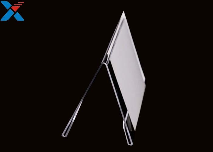 V Shape Clear Acrylic Tabletop Sign Holders , Meeting Acrylic Table Tent Holders