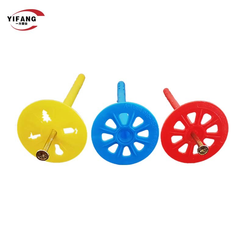 60mm Head Plastic Insulation Fasteners , Plastic Wall Anchors With New Gasket