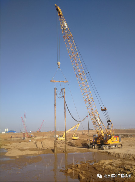 130kw 377mm Stone Column Driving Vibroflotation Method Machine