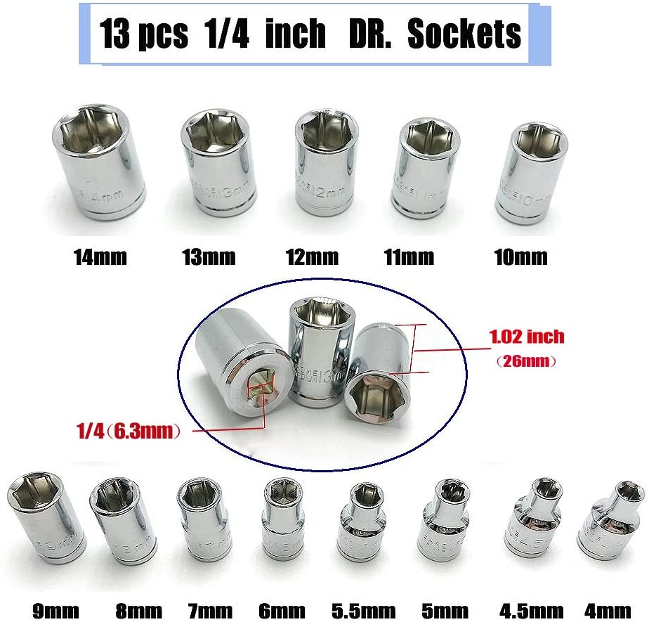 21pcs Red 13pcs Mechanic Tool Set With Metal Cabinet
