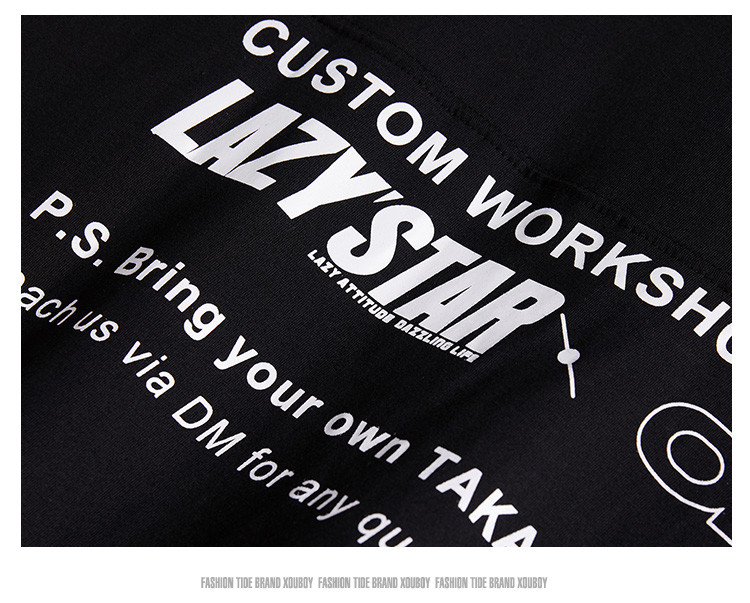 Skateboard High Street Men Streetwear T Shirts Personality Print 3XL Polyester