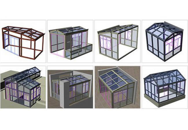 Customized All Season Sunroom Addition Powder Coated All Weather Room Additions