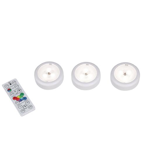 DC6V 5000K Battery Operated Color Changing Puck Lights