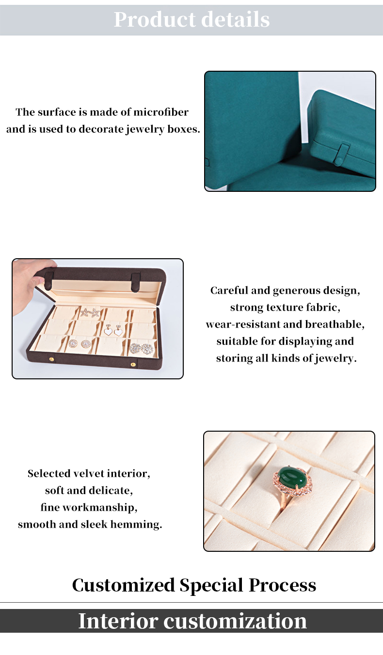 Leather Jewelry Box for Elegant and Secure Storage of Necklace Bracelet Earrings Set