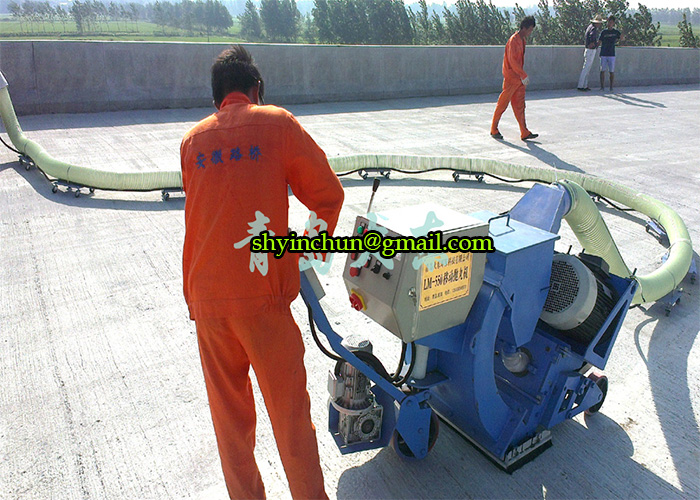 highway bridge roadwork blasting machine before water-proof treatment