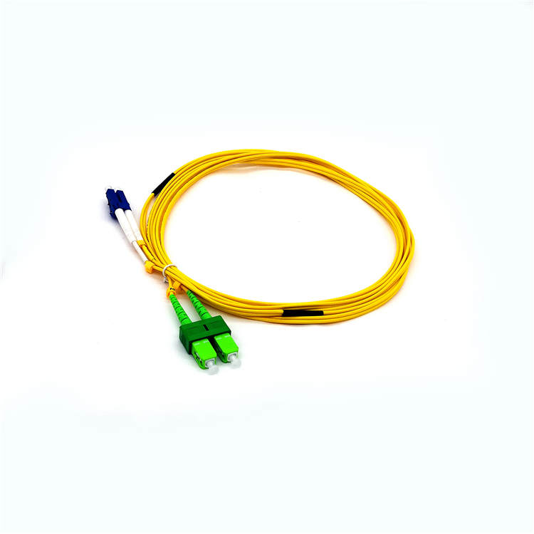 Fiber Patch Cord 3 meters Green Dublex Lc To Sc Fiber Patch Cable Singlemode Duplex Fiber Optic Duplex Lc - Sc patchcor