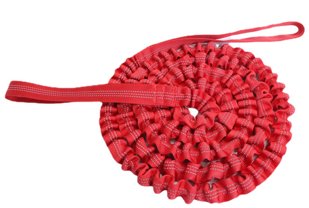 High Stretch Outdoor Bike Tow Rope with Saddle Triangle Bag and Traction Function