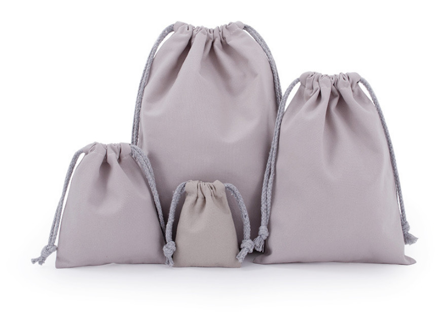 8oz Natural Unbleached Cotton Small Muslin Drawstring Bags 13x16cm