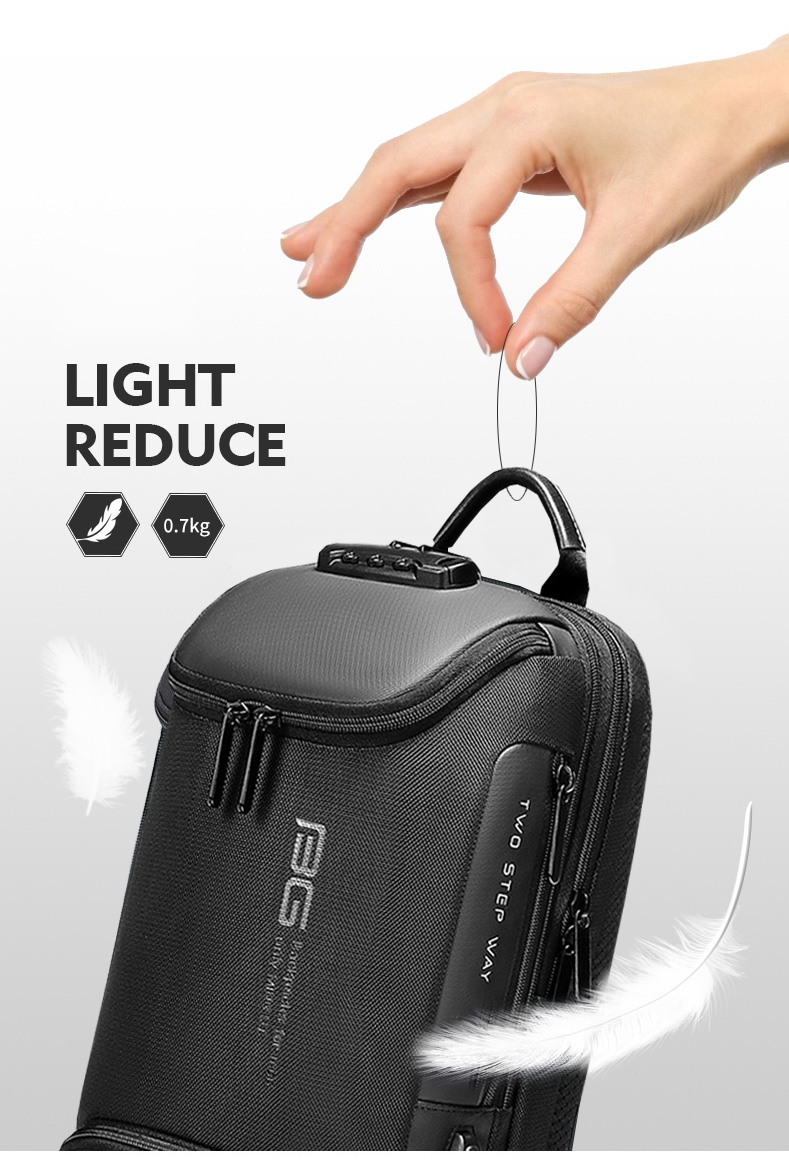 Factory new design usb men fashion travel waterproof portable men shoulder crossbody sling bag