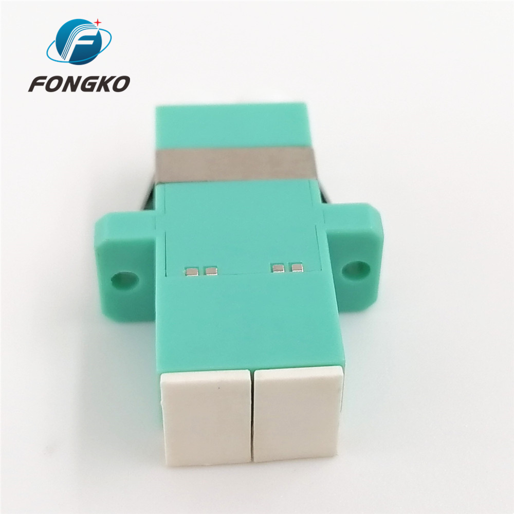 Fireproof Blue Duplex Fiber Optic Adapter LC DX OM3 With Shutter