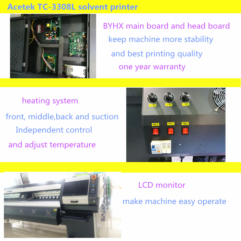 3.2m 10ft Outdoor Solvent Printer , Multicolor Konica Solvent Printer