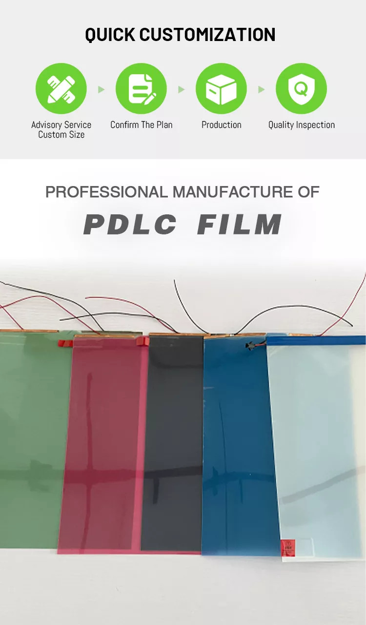 PDLC Magic Switchable Smart Glass Film Self Adhesive 10mm
