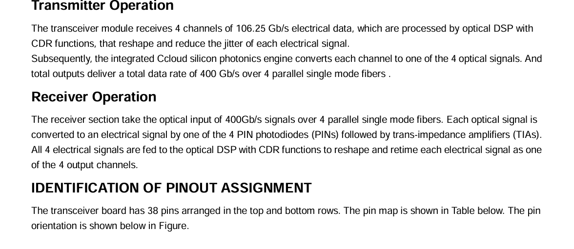 Ethernet Network Connection Solution 400G QSFP112 DR4 Optical Transceiver for Single-Mode Fiber Transmission up to 500m