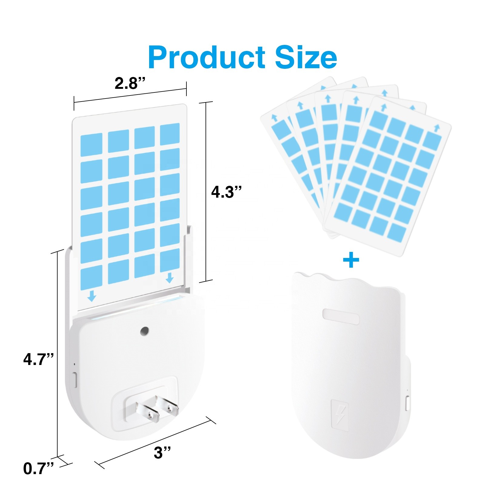 JZ Indoor Electric Fly Catcher Glue Trap with Night Light UV Attract Mosquito Sticky Trap Plug in Flying Insect Trap