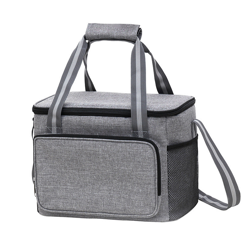 Thermal Cooler Insulation Bags For Picnic 15L Big Capacity Grey