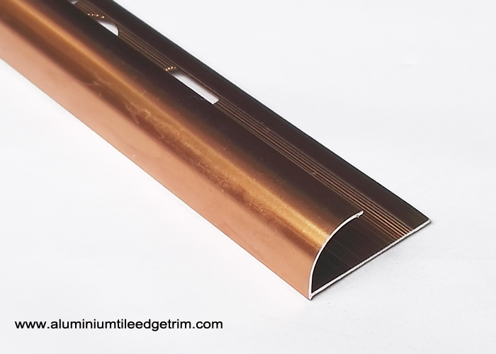 aluminium tile edge trim coffee effect
