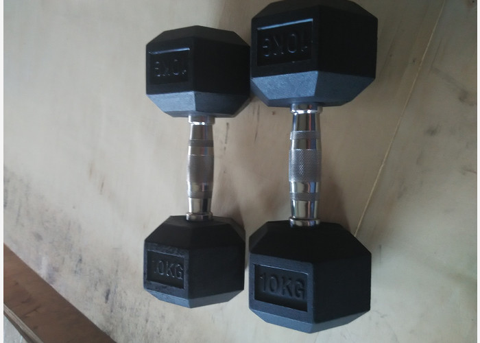 5-50 LBS Hex Rubber Coated Dumbbells For Home Use