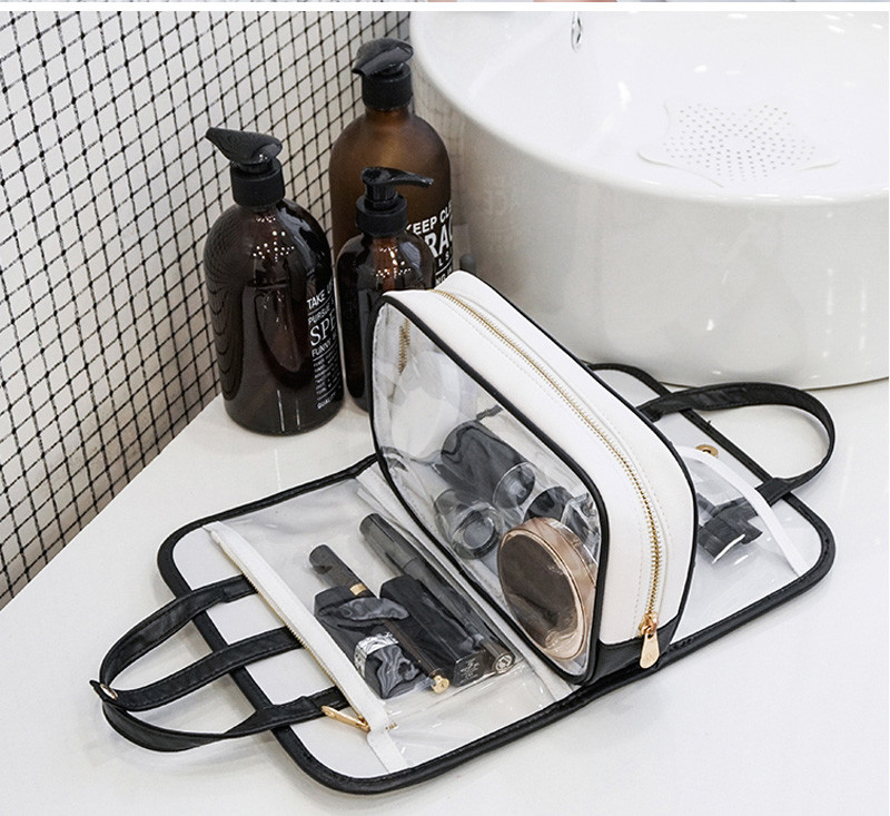 Custom Large Capacity Waterproof Transparent PVC Cosmetic Bag