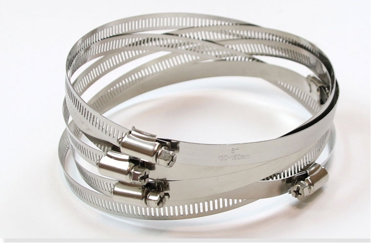 Polishing Finish Stainless Steel Hose Clips for Large Size American Style Spring Hose