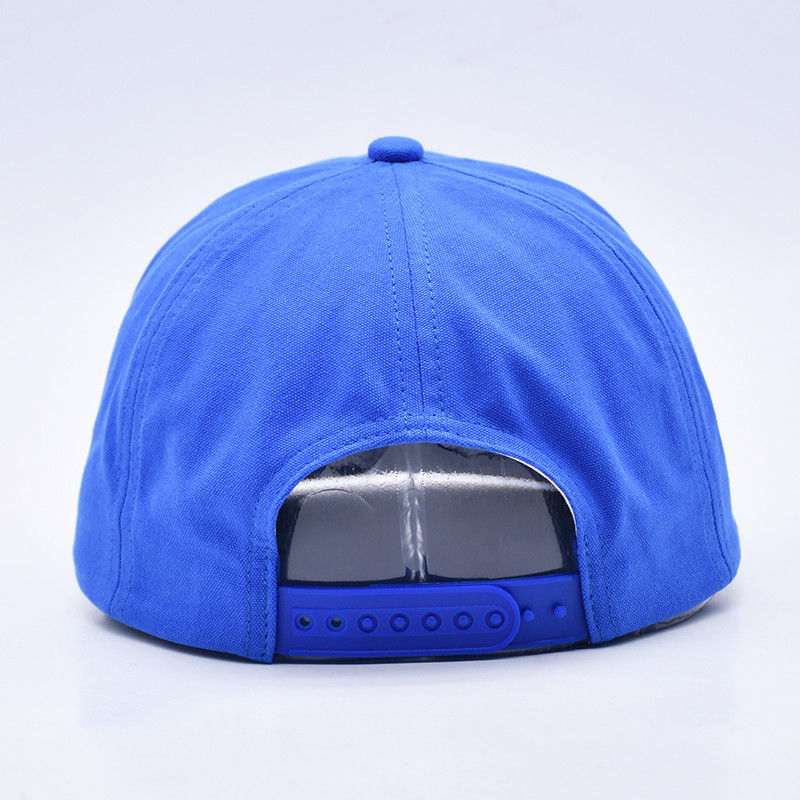 High quality custom printed snapback caps blue unstructured 5 panels flat brim outdoor soft hip hop hats for men