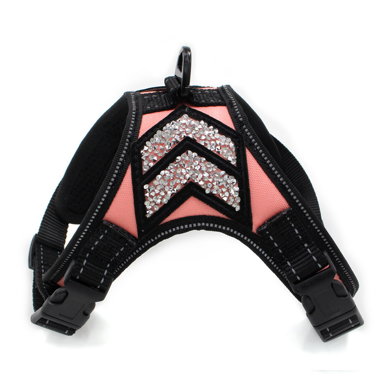 S M L Reflective Soft Pet Harness Lightweight Security Dog Harness Customized Color