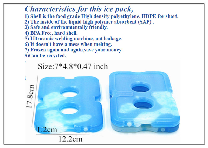 slim gel ice pack for lunch bag