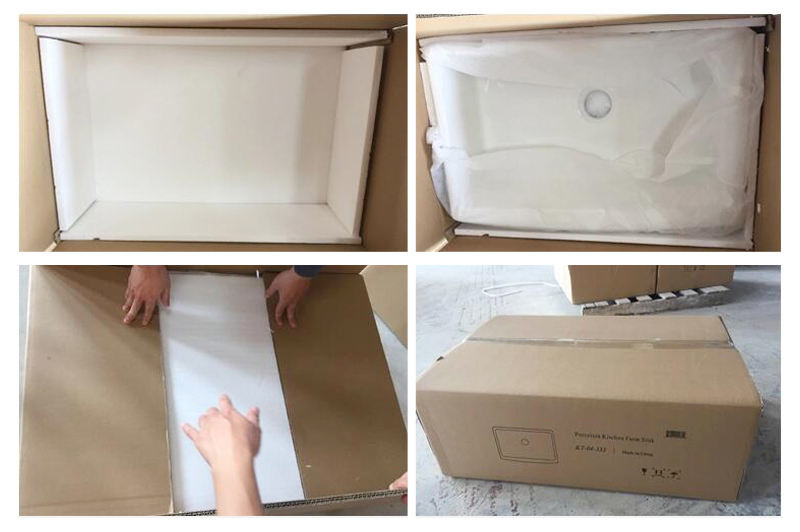 24 Inch Ceramic Farmhouse Drop In Bathroom Sink Rectangle Small