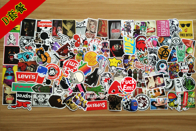 Classic Fashion Style Graffiti Cool Stickers Non Toxic For Moto Car / Suitcase
