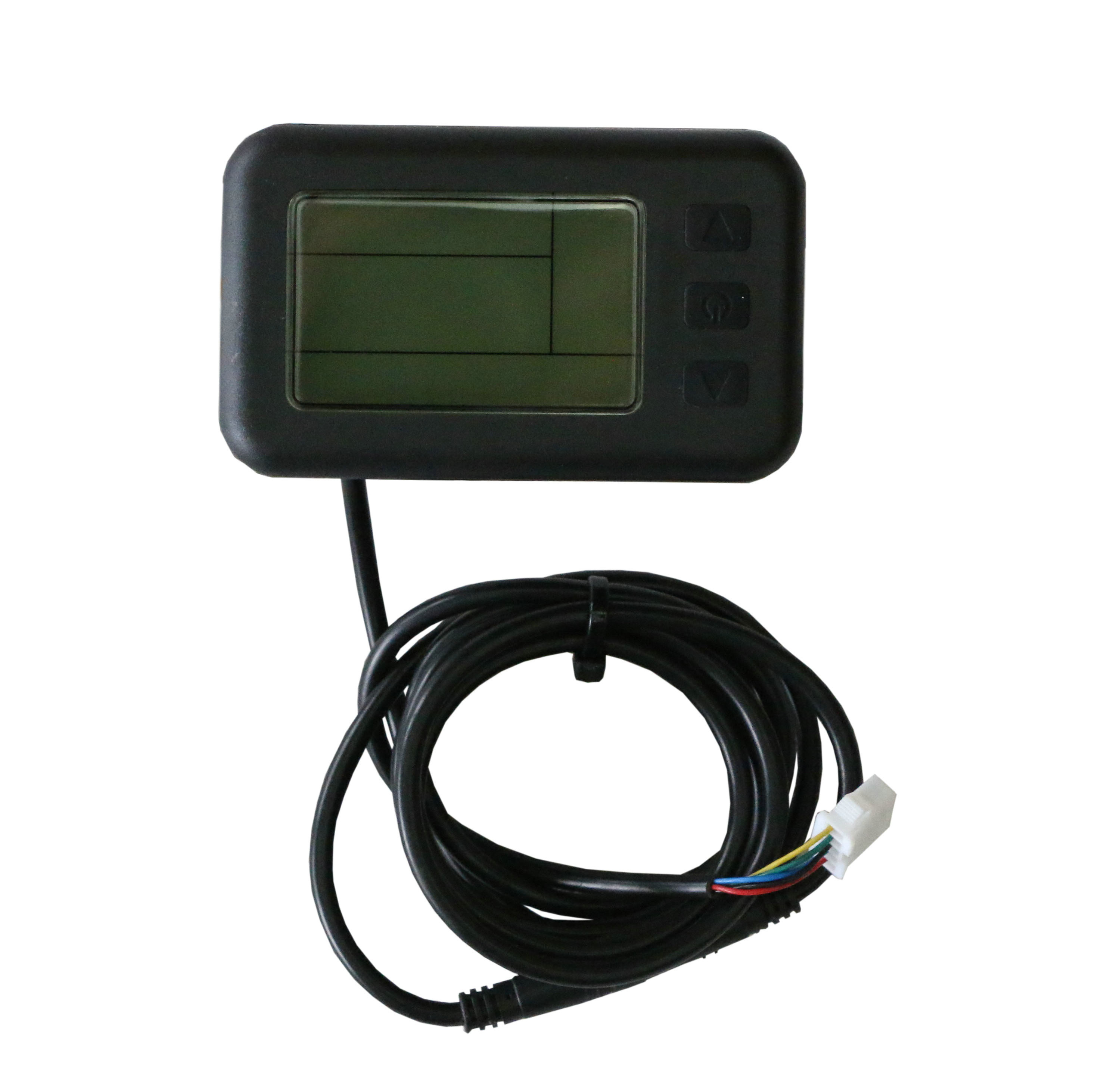 Black Kingmeter Electric Bicycle LCD Display With Waterproof Cable