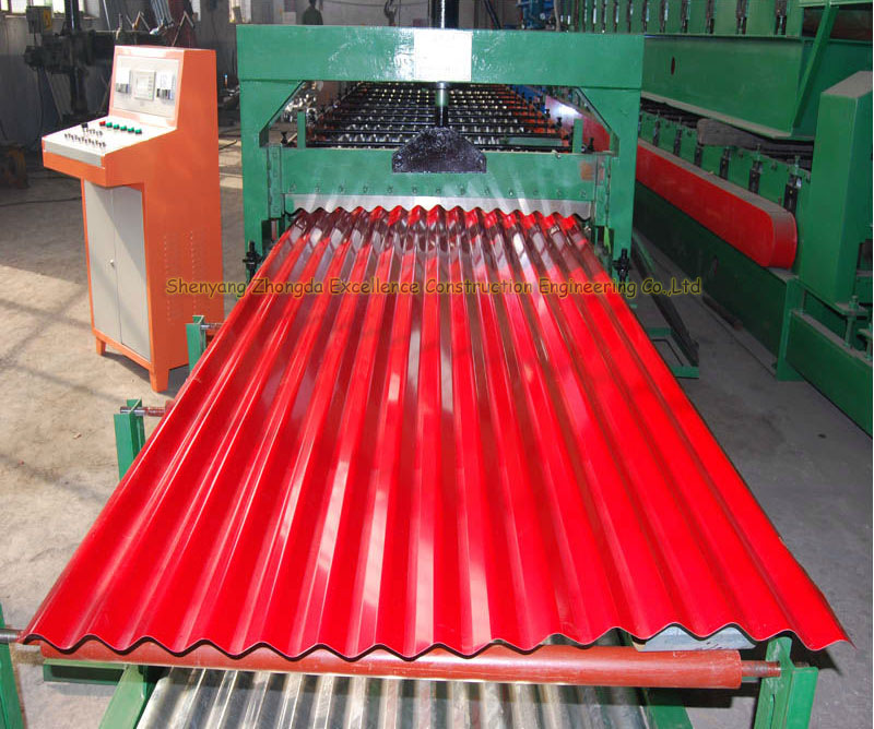 galvanized color coated zinc coated shed roof wall shutter doors corrugated metal roofing sheet