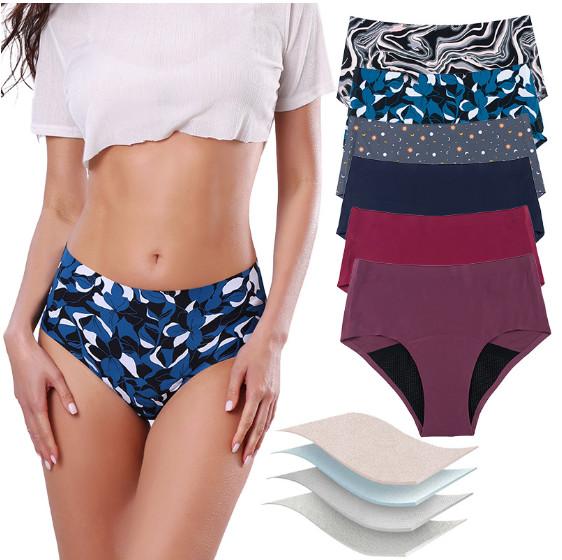 Leakproof High Waist Period Panties For Teens Seamless Menstrual Panties 4