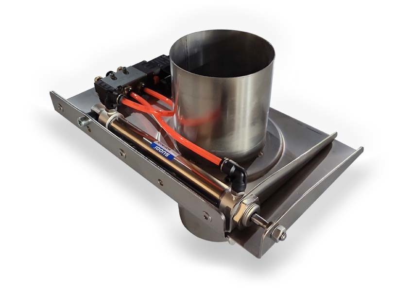 Metal Dust Collection Blast Gate , Manual , Pneumatic Air Tight Sliding Damper