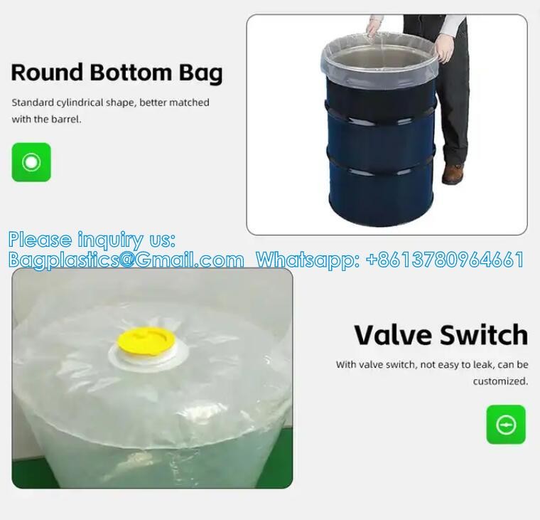 Heavy Duty Large Plastic Round Bottom Drum Liner Bag 55 Gallon Drum Liners Plastic Drum Liner Bag For 200ltr