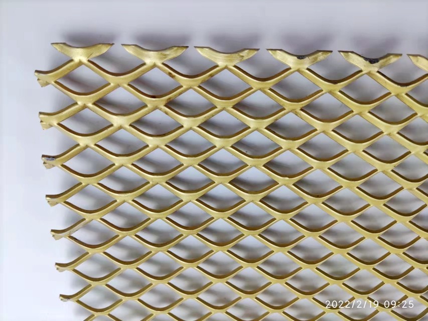Outdoor Diamond Hole Expanded Metal Mesh Decorative Wall Cladding Aluminum Wire