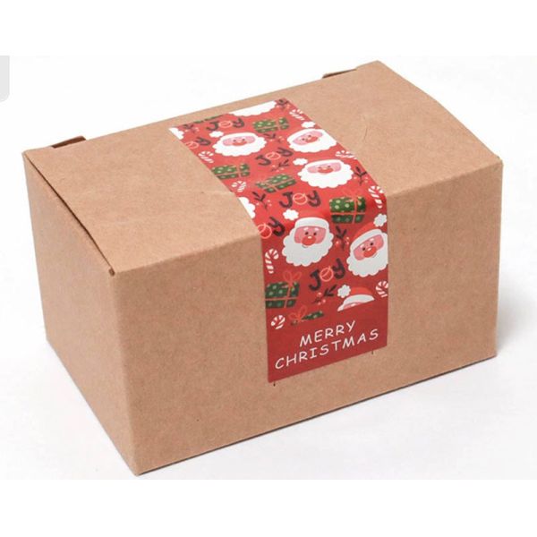 Adhesive Removable Printable Labels Waterproof for Christmas Box Sealing