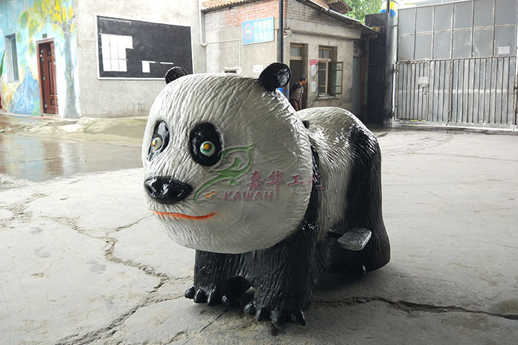 Coin Operated Electric Toy Car Walking Simulation Panda Ride For Playground