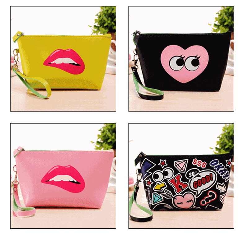 Custom Logo Printed Makeup Bag Portable Travel Toiletry Pouch Zipper Bag