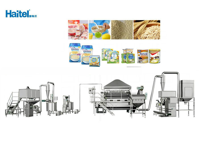 Automatic Oatmeal Oat Flakes Baby Food Production Line 15kw
