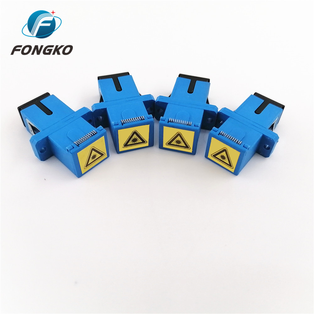Wholesale Cheap Price SC/UPC- SC/UPC Adapter with Flange SC Simplex Auto Shutter Fiber Optic Adapter