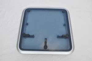 China 575x575mm Anodized Aluminum Square Hatch Porthole With Tempered Glass For Marine Boat Yacht on sale