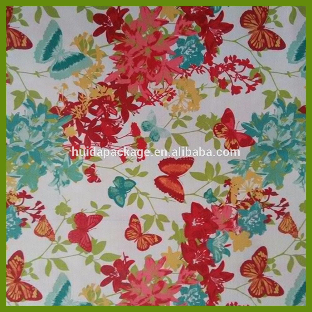 Popular flowering prints tablecloth made of 100% polyester slub fabrics or customized fabrics
