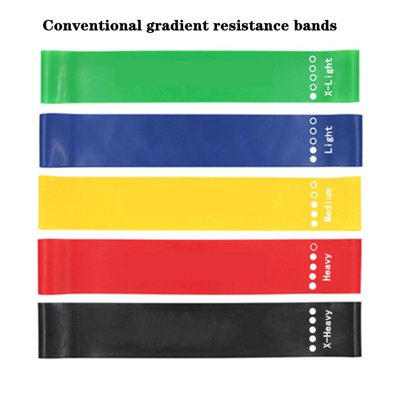 Silicone Gradient Color Yoga Resistance Band 600mm With Multiple Color Choices