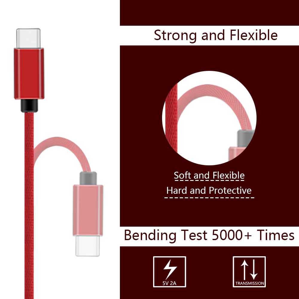 Micro USB Android Braided Charger / Braided USB C Cable 1M 2M 3M Customized